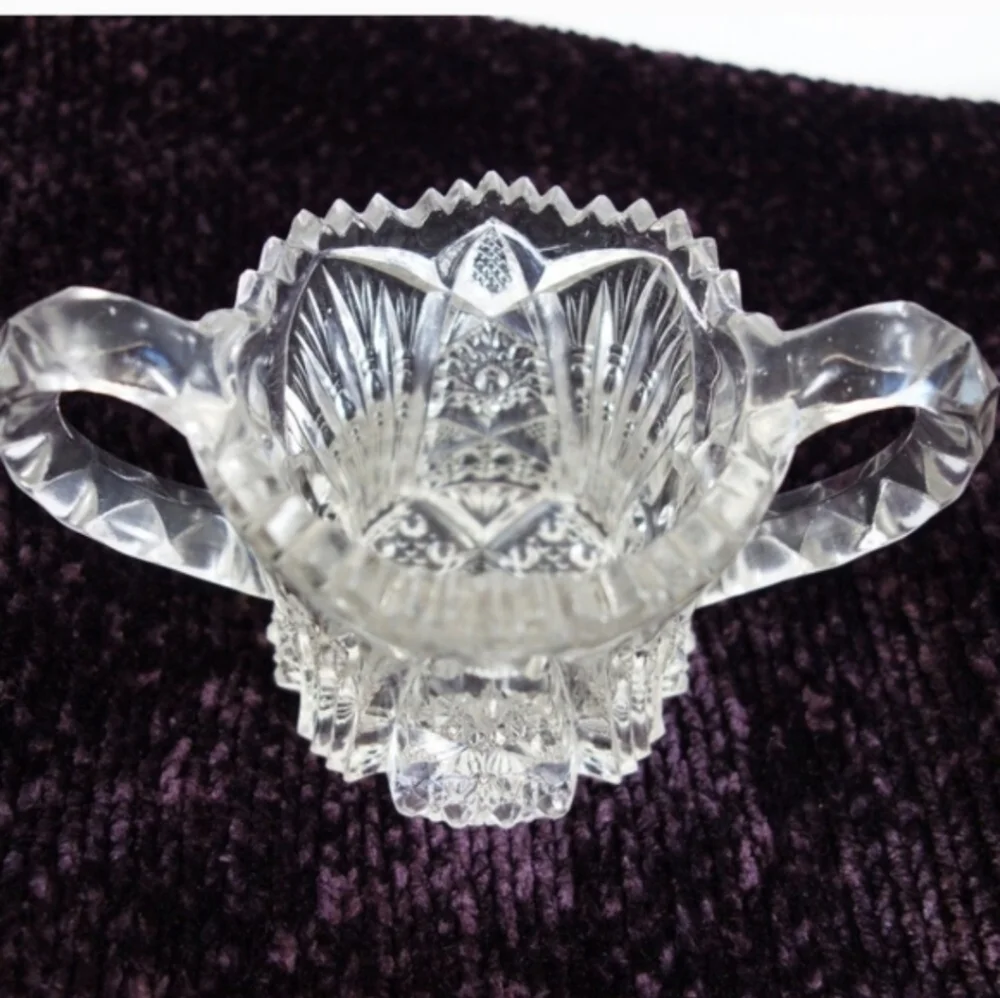 (ANTIQUE) Imperial Pressed Glass OPEN SUGAR BOWL